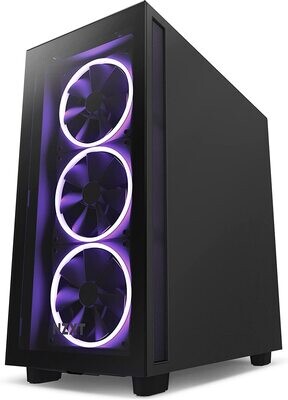 NZXT H7 Elite - CM-H71EB-01 - ATX Mid Tower PC Gaming Case - Front I/O USB Type-C Port - Quick-Release Tempered Glass Side Panel - Black
