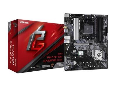 ASRock B550 Phantom Gaming 4 AC Supports 3rd Gen AMD AM4 Ryzen™ / Future AMD Ryzen™ Processors Motherboard