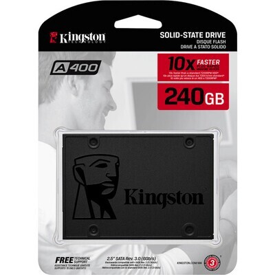 Kingston 240GB A400 SATA III 2.5" Internal SSD - Ryzen 7000 series