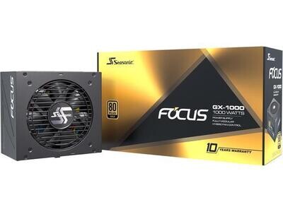 Seasonic FOCUS GX-1000, 1000W 80+ Gold, Full-Modular, Fan Control in Fanless, Silent, and Cooling Mode