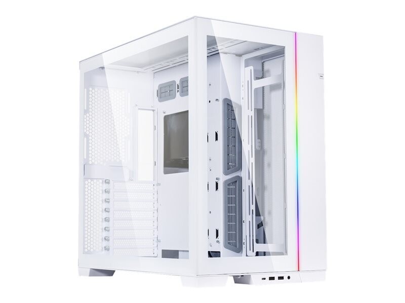 Lian Li O11 Dynamic Evo - Tower - extended ATX - windowed side panel (tempered glass) - no power supply - white - USB/Audio