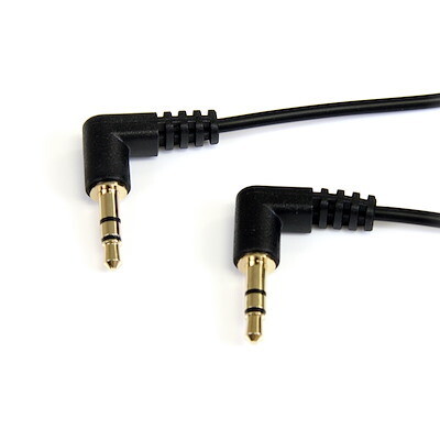 6 ft Slim 3.5mm Right Angle Stereo Audio Cable - M/M 6 ft Slim 3.5mm Right Angle Stereo Audio Cable - M/M