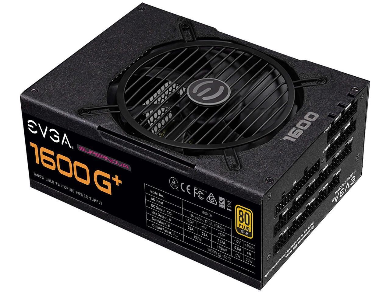 EVGA SuperNOVA 1600 G+ ATX12V / EPS12V 80 PLUS GOLD Certified Full Modular Active PFC Power Supply