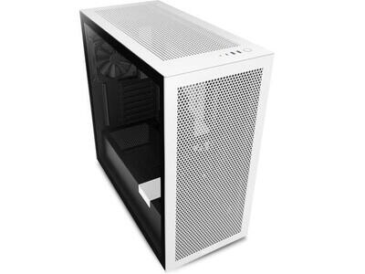NZXT H7 Flow White & Black - Mid-Tower Airflow PC Gaming Case - Tempered Glass - Enhanced Cable Management