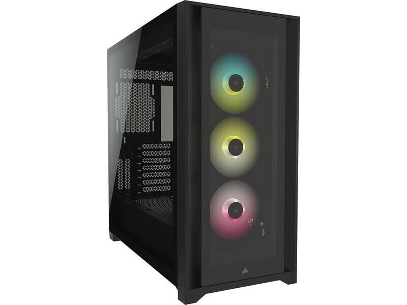Corsair iCUE 5000X RGB Tempered Glass Mid-Tower ATX  Case, Black