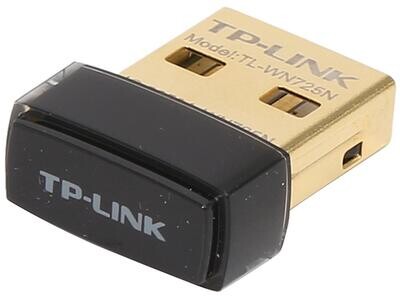 TP-LINK TL-WN725N Nano Wireless N150 Adapter, 150Mbps, IEEE 802.11b/g/n, WEP, WPA/WPA2