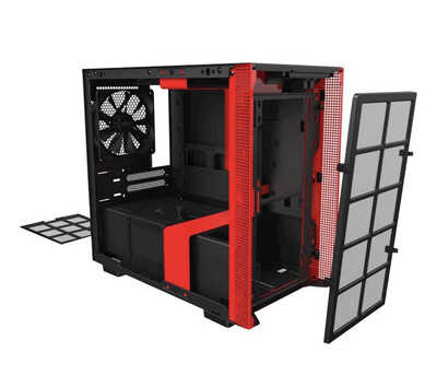NZXT H210i Mini-Tower Case (Matte Black/Red)