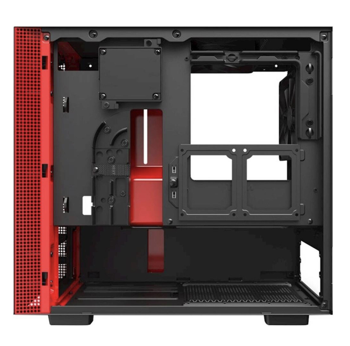 NZXT H210i Mini-Tower Case (Matte Black/Red)