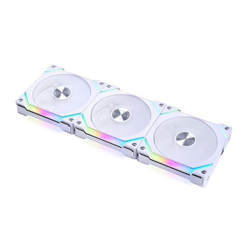 Lian Li Uni Fan SL120 V2 Fluid Dynamic Bearing 120mm Case Fan - White 3 Pack