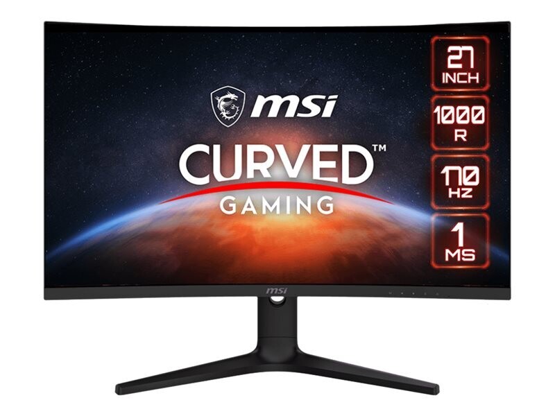 27 27" GAMING MSI G271C E2 - LED monitor - gaming - curved - 27" - 1920 x 1080 Full HD (1080p) @ 170 Hz - VA - 300 cd/m² - 3000:1 - 1 ms - 2xHDMI, DisplayPort - red trim, black metallic