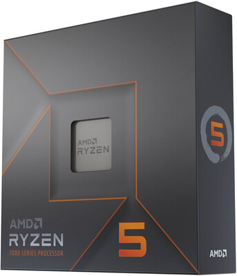 AMD Ryzen 5 7600X 6-core - 12-Thread 4.7GHz (5.3 GHz Max Boost) Socket AM5 Desktop Processor - Silver Ryzen 7000 series