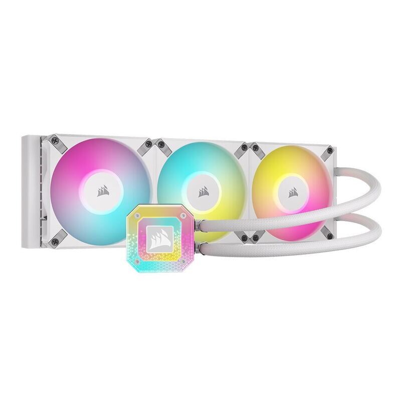 Corsair iCUE H150i ELITE CAPELLIX XT 360mm All in One Liquid CPU Cooling Kit model CW-9060073-WW  White color