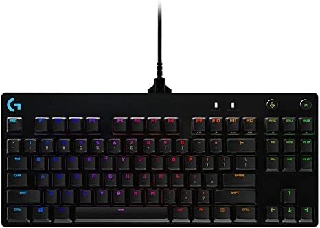 Logitech G PRO Mechanical Gaming Keyboard, Ultra Portable Tenkeyless Design, Detachable Micro USB Cable