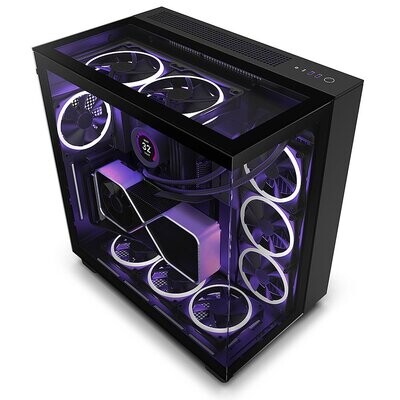 NZXT - H9 Elite ATX Mid-Tower Case with Dual Chamber - Black