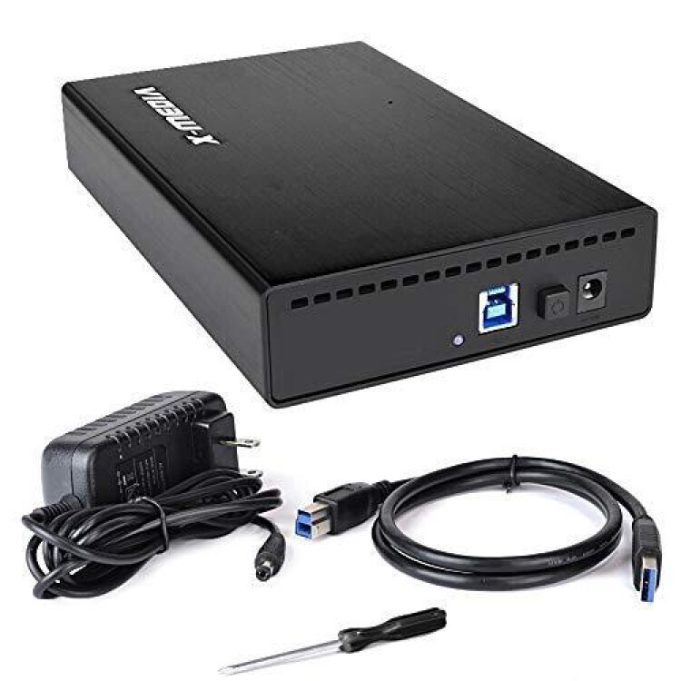 X-MEDIA 3.5-Inch USB 3.0 SATA Aluminum HDD External Enclosure Case, Support 2.5/3.5-Inch SATA/SSD Hard Disk Drive [XM-EN3251U3-BK]