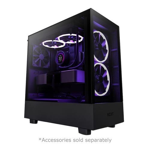 NZXT H5 Elite Tempered Glass ATX Mid-Tower Computer Case - Black