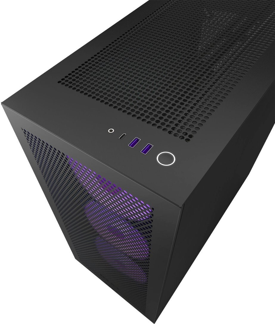 NZXT - H7 Flow RGB ATX Mid-Tower Case with RGB Fans - Black