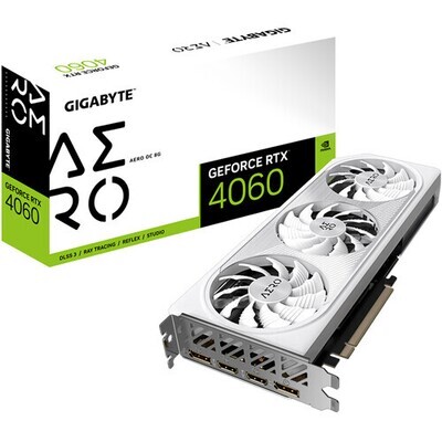 Gigabyte GeForce RTX 4060 AERO OC Graphics Card PCIE Graphics Card White
