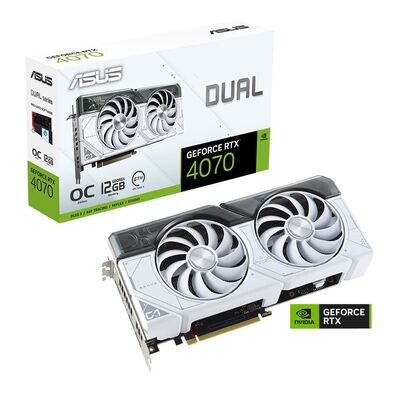 ASUS GeForce RTX 4070 Dual OC White Edition Graphics Card
DUAL-RTX4070-O12G-WHITE PCIE Graphics Card
