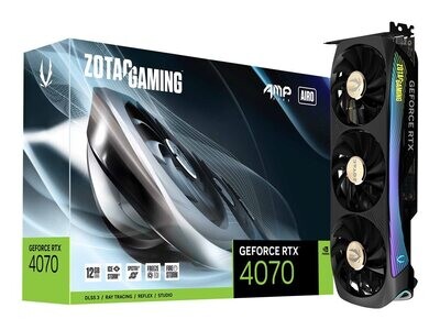 ZOTAC GAMING GeForce RTX 4070 AMP AIRO - Graphics card - GeForce RTX 4070 - 12 GB GDDR6X - PCIe 4.0 x16 - HDMI, 3 x DisplayPort