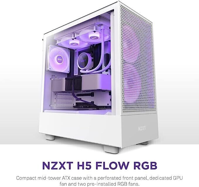 NZXT CS H5 Flow Elite RGB WHITE ATX