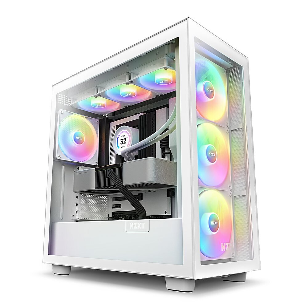 NZXT H7 Elite Premium ATX Mid-Tower PC Case (White)