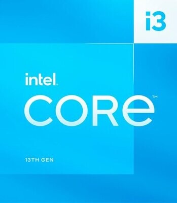 Intel - Core i3-13100 13th Gen 4-Core 12MB Cache, 3.4 to 4.5 GHz Desktop Processor - Grey/Black/Gold