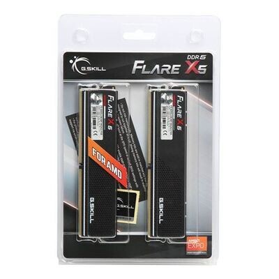 G.Skill Flare X5 Series 32GB (2 x 16GB) DDR5-6000 PC5-48000 CL36 Dual Channel Desktop Memory Kit F5-6000J3636F16GX2-FX5 - Black