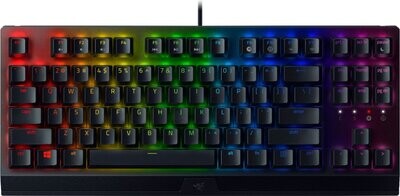 Razer - BlackWidow V3 TKL Wired Mechanical Green Clicky Tactile Switch Gaming Keyboard with Chroma RGB Backlighting - Black