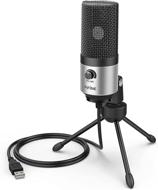 FIFINE USB Microphone for Zoom Video Meeting Online Class on PC Computer, Metal Condenser Desktop Mic with Gain Control for Windows and Mac, Silver - K669S FIFINE USB Microphone for Zoom Video Meeting Online Class on PC Computer, Metal Condenser Desktop Mic with Gain Control for Windows and Mac, Silver - K669S