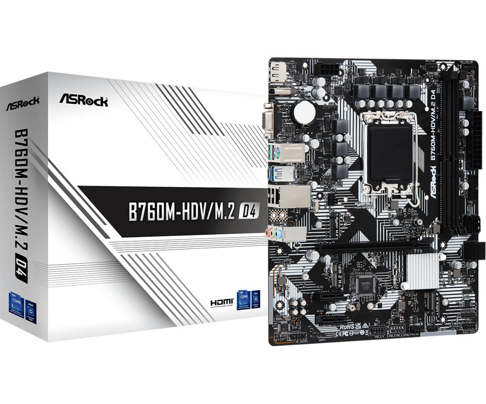 Asrock B760M-HDV/M.2 D4 Intel B760 LGA 1700 micro ATX