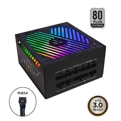 Apevia Mystic ATX-MT1000W ATX 3.0 PCIE 5.0 80 PLUS Platinum 1000 W Power supply