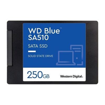 Western Digital Blue SA510 - 250GB SATA III 6Gb/s 3D TLC NAND Flash Tiered Caching 2.5" 7mm Solid State Drive