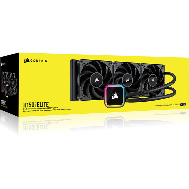 Corsair iCue H150i RGB ELITE 360mm Liquid CPU Cooler Corsair iCue H150i RGB ELITE 360mm Liquid CPU Cooler