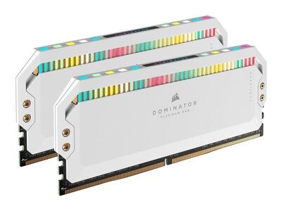 CORSAIR DOMINATOR PLATINUM RGB DDR5 32GB (2X16GB) DDR5 6200 (PC5-49600) C36 1.3V - WHITE