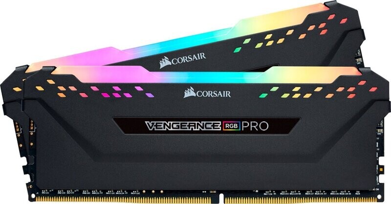 CORSAIR - VENGEANCE PRO 32GB (2PK x 16GB) 3600MHz DDR4 C18 DIMM Desktop Memory with RGB lighting - Black