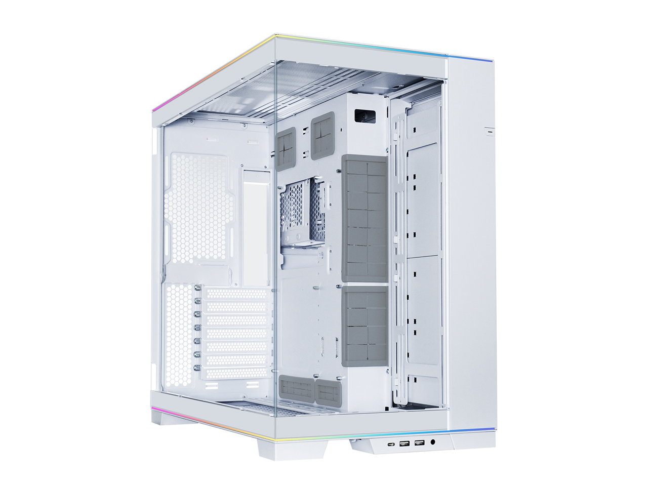 Lian-Li Case O11DERGBW Full Tower TG 2x3.5HDD or 2.5 SSD White
