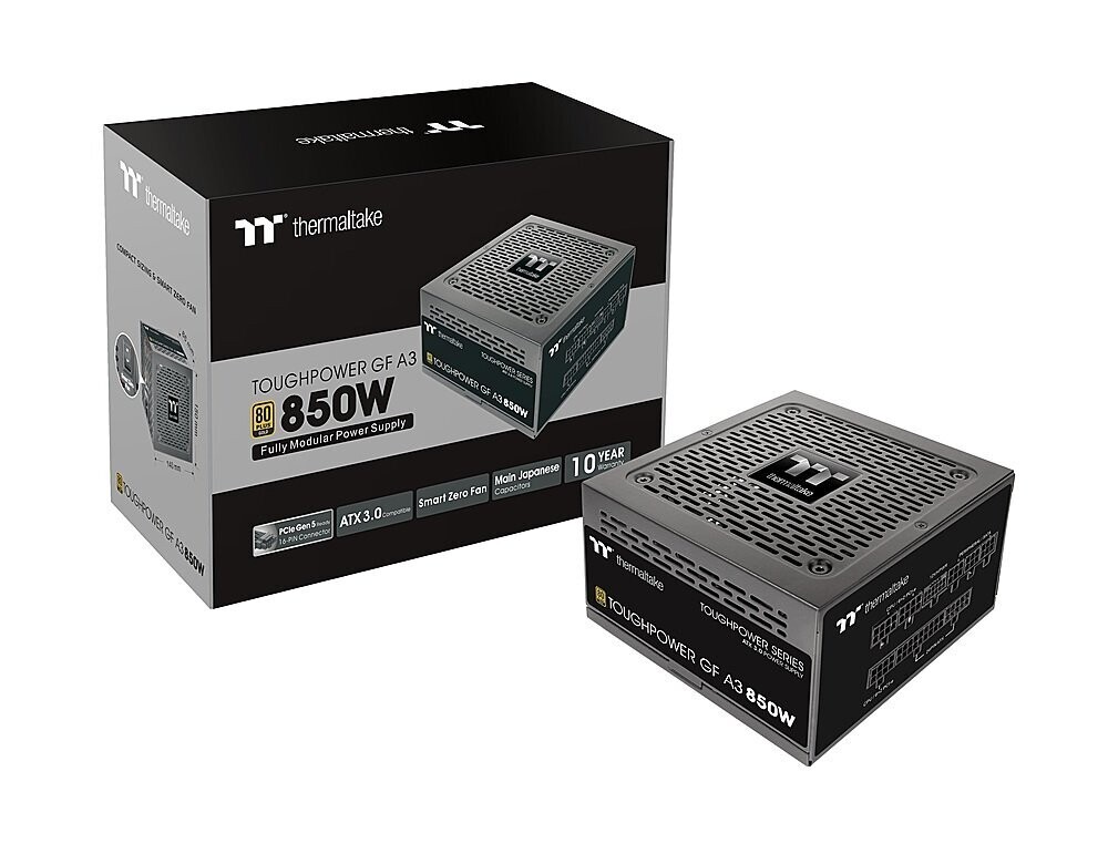 Thermaltake - Toughpower GF A3 850W 80 PLUS Gold PCIe Gen 5 ATX 3.0 Ready Fully Modular Power Supply - Black