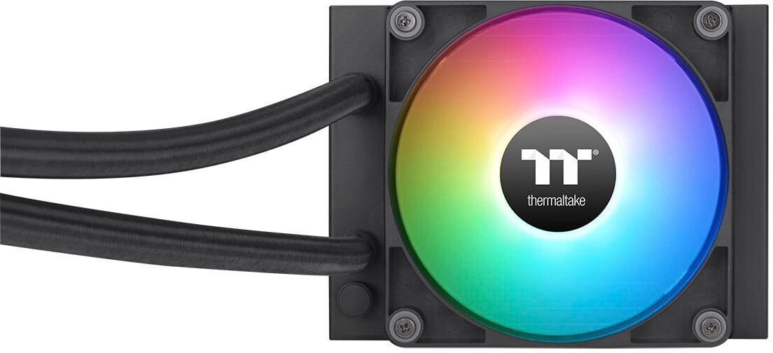 Thermaltake - TH120 ARGB Sync V2 120mm Radiator AIO CPU Liquid Cooler with Mirror Rotating Cap Design - Black