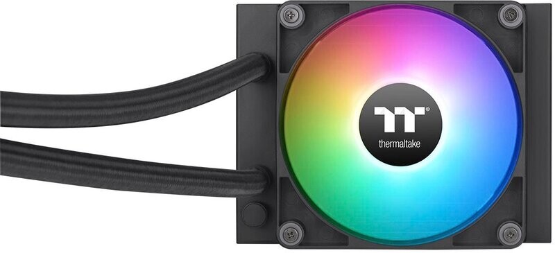 Thermaltake - TH120 ARGB Sync V2 120mm Radiator AIO CPU Liquid Cooler with Mirror Rotating Cap Design - Black Thermaltake - TH120 ARGB Sync V2 120mm Radiator AIO CPU Liquid Cooler with Mirror Rotating Cap Design - Black