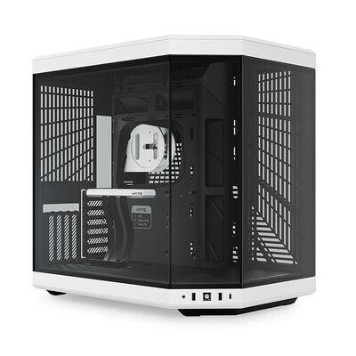 HYTE Y70 ATX Mid-Tower Case - Black/White Model:CS-HYTE-Y70-BW No LCD screen in front Case only