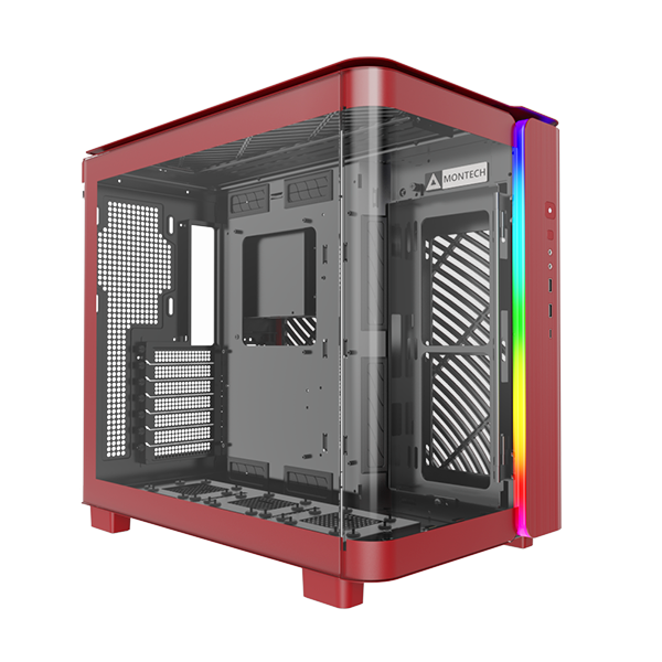 MONTECH KING 95 (RED) Dual-Chamber ATX Mid-Tower PC Gaming Case