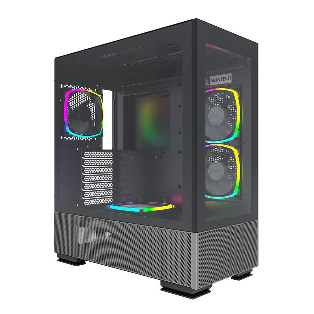 Montech SKY TWO Tempered Glass ATX Mid-Tower Computer Case - Black