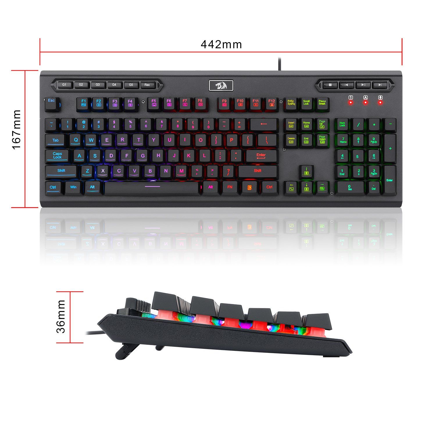 ​Redragon K513 RGB Membrane Gaming Keyboard
