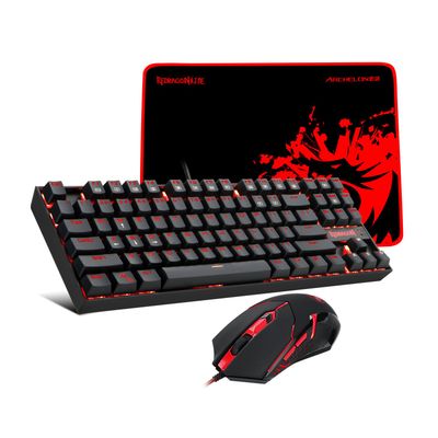 Redragon K552-BA Gaming Keyboard, Mouse and Mouse Pad Combo