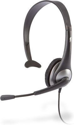 Cyber Acoustics Mono Headset, headphone with microphone, great for K12 School Classroom and Education (AC-104),Gray