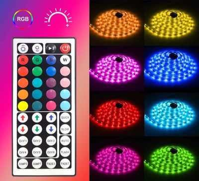 MINGER LED Strip Lights 32.8ft, RGB Color Changing LED Lights for Home, Kitchen, Room, Bedroom, Dorm Room, Bar, LED Light Strip