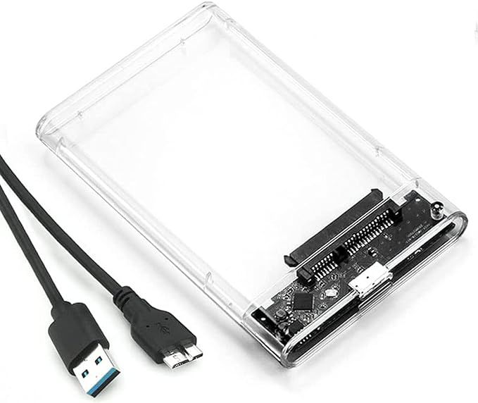2.5 inch External Hard Drive Enclosure, Tool-Free USB 3.0 to SATA SSD HDD Enclosure for 7mm and 9.5mm, Laptop Computer Hard Drive Case Support UASP and Trim