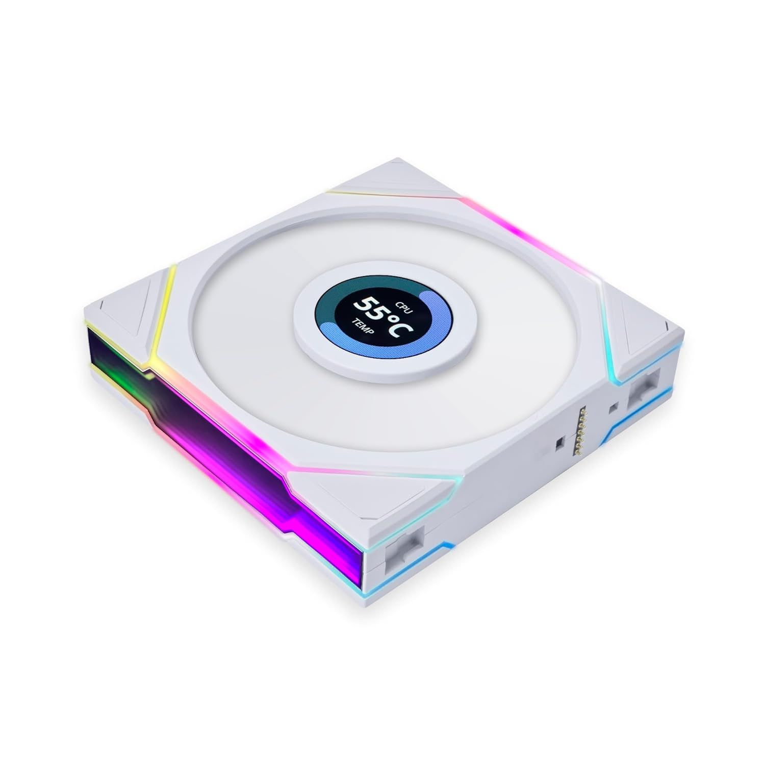 Lian Li UNI FAN TL LCD 120 - ARGB Fan -FDB bearing- Daisy-Chain Style - Dual Zone Lighting Effects- White
