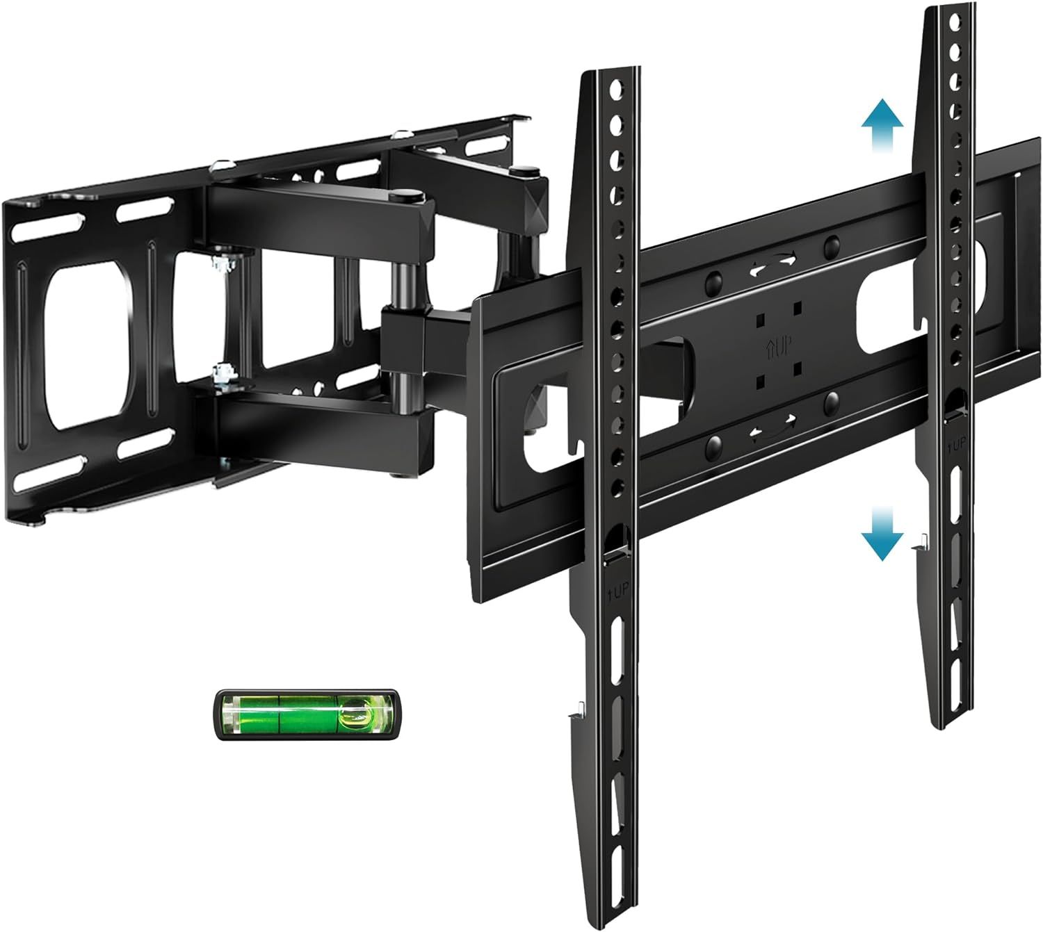 Full Motion TV Mount with Height Adjustment, TV Wall Mount Most 26-65 Inch Flat and Curved TV